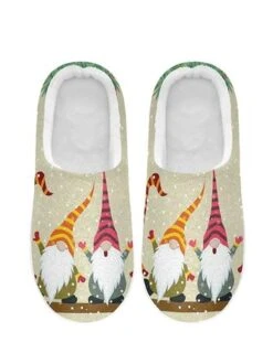 Christmas Cartoon Printed Santa Claus Warmth Fluffy Slippers -Zolucky Sales Store 319d4f44bebc60de81d841e52c1871cb