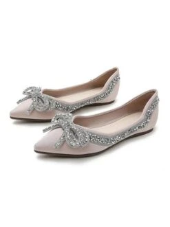 Sparkling Rhinestone Bowknot Fashion Flat Shallow Shoes 32 Sparkling Rhinestone Bowknot Fashion Flat Shallow Shoes -Zolucky Sales Store 325acebd2e5f2c080f671b89364d8719