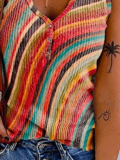 Striped Casual Tank & Cami -Zolucky Sales Store 327602491a8db23f38c093b0588911d3