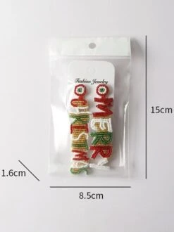 Merry Christmas Letters Handmade Beaded Dangle Earrings -Zolucky Sales Store 33138efa136269a4143f63354d864d90