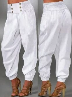 Casual Loose Plain Cotton And Linen Pants -Zolucky Sales Store 341ec0cf26acd443b3166987b6e16d8e