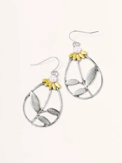 Vintage Silver Floral Earrings Bohemian Ethnic Style Dress Women Jewelry -Zolucky Sales Store 358a0ce346867fc1a3e48477a5fcacc8