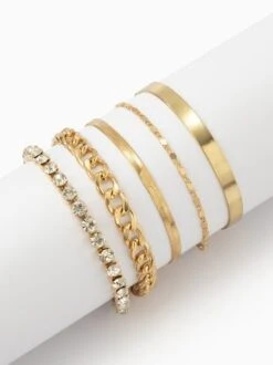 Women Minimalist Rhinestone Chain Bracelets Sets -Zolucky Sales Store 3708bb33ee15a9a599202a76f8cf1d09