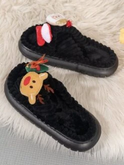 Christmas Santa Claus Elk Bow Cross-strap Plush Slippers 29 Christmas Santa Claus Elk Bow Cross-strap Plush Slippers -Zolucky Sales Store 37ce5b99ce4d4fdc93eb9a3806d735e9 1695263468868