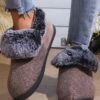 Ethnic Casual Autumn Faux Fur Fluffy Slippers