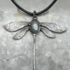 Vintage Dragonfly Moonstone Necklace