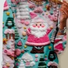 3D Print Christmas Pink Santa Claus Daily Regular Fit Casual Crew Neck Long Sleeve H-Line Shirt