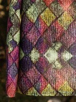 Abstract Crew Neck Knitted Shirt & Top -Zolucky Sales Store 39f0694b1601664b44b7443d1d97696d