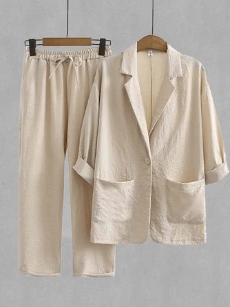 Loose Cotton Casual Two-Piece Set 6 Loose Cotton Casual Two-Piece Set - Image 6