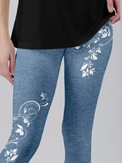 Tight Floral Casual Leggings -Zolucky Sales Store 3a8b5804d2fd064b95bf2d249925a0e6