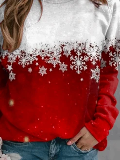 Plus Size Casual Christmas Sweatshirt -Zolucky Sales Store 3b2f364f8aa7fc16f9886dfeba9c66ff