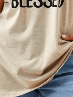 Plus Size Casual Short Sleeve Round Neck Printed Top T-Shirt -Zolucky Sales Store 3b37e1cf22d4a9428de1d7b2f481586a