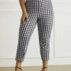 Plus Size Plaid Tight Casual Jersey Leggings