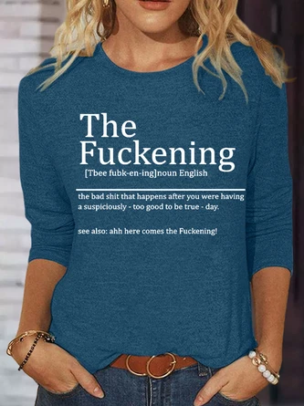 Women's Funny Sarcastic The Fuckening Sarcastic Definition Good Day Then Text Letters Casual Shirt 5 Women's Funny Sarcastic The Fuckening Sarcastic Definition Good Day Then Text Letters Casual Shirt - Image 5