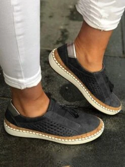 Women Hollow-Out Round Toe Flat Sneakers 9 Women Hollow-Out Round Toe Flat Sneakers -Zolucky Sales Store 3c289d5e7ec535894a3bcb3d949d786a