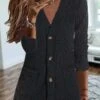 Plain Casual Teddy Jacket