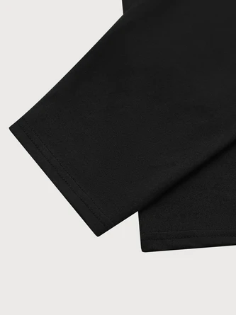 Plain Elastic Waist Foundation Simple High Elastic Pants Leggings 8 Plain Elastic Waist Foundation Simple High Elastic Pants Leggings - Image 8