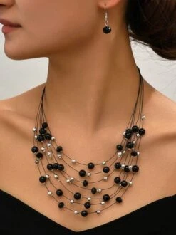 Crystal Earrings Imitation Pearl Turquoise Layer Sets -Zolucky Sales Store 3d159e580838e25d46dc615b4457f41d