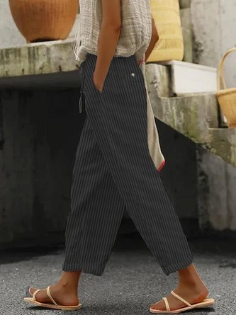 Striped Loose Casual Pants 7 Striped Loose Casual Pants - Image 7