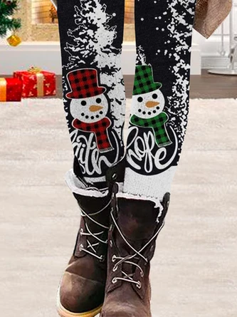 Tight Christmas Snowman Leggings Xmas Leggings 3 Tight Christmas Snowman Leggings Xmas Leggings - Image 3