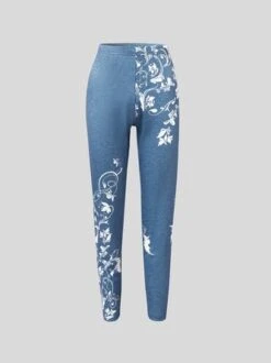 Tight Floral Casual Leggings -Zolucky Sales Store 3d47195ce40b1473b98d3a5449382bc7