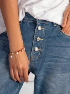 Blue Denim Buttoned Long Jeans Plain Daily Casual H-Line Straight Pants With Pockets -Zolucky Sales Store 3da60ec42a23656a723221bc65e0fbbc1595951596021646