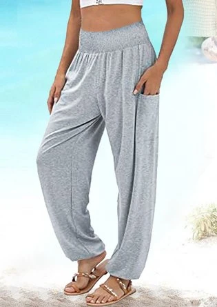 Women's Pockets Plain Casual Pants 1 Women's Pockets Plain Casual Pants