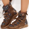 Faux Suede Ethnic Autumn Casual Western Boots
