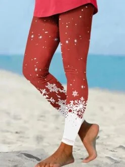 Snowflake Gradient Christmas Regular Fit Leggings Yoga Leggings -Zolucky Sales Store 3f71732254193ee9ecfe89fc3766a0d9