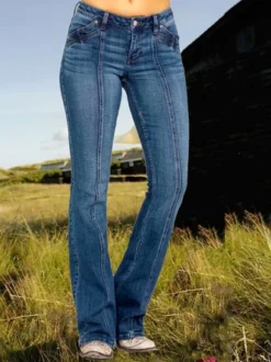 Shift Solid Casual Paneled Jeans