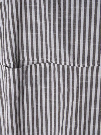 Vintage Black Gray Linen Stripes Pants Romper Jumpsuits 7 Vintage Black Gray Linen Stripes Pants Romper Jumpsuits - Image 7