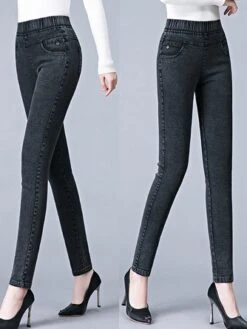 Pocket Stitching Denim Casual Jeans -Zolucky Sales Store 4133de2ca24032f0ddf58ef01f7dbcc6