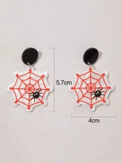 Halloween Cartoon Pumpkin Cat Acrylic Dangle Earrings -Zolucky Sales Store 414527ec6994be4976b1df06651650f2