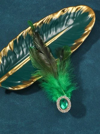 Rhinestone Faux Feather Party Ring 3 Rhinestone Faux Feather Party Ring - Image 3