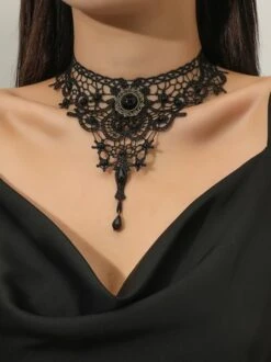 Elegant Imitation Pearls Lace Choker Fake Collar Jewelry -Zolucky Sales Store 42775393eae4c51c228012c5e6bbbfad