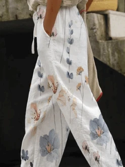 Casual Floral Lace-Up Loose Pants -Zolucky Sales Store 433f80554cfb3c6149172a1e79d6a822