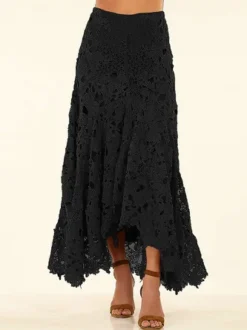 Halloween Lace Boho Ethnic Daily Loose Skirt H-Line Maxi Dress -Zolucky Sales Store 4382242b110e8630828f5ac1465792e1