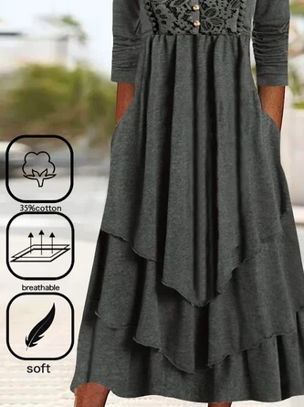 Lace Casual Loose Dress 2 Lace Casual Loose Dress - Image 2