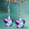 Butterfly Crystal Party Dangle Earrings