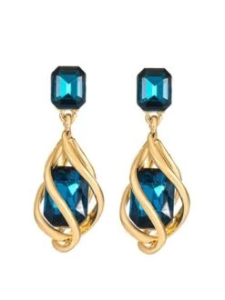 Party Crystal Twisted Hollow Dangle Earrings -Zolucky Sales Store 44b911620d34f9758b8a8af2ff024108