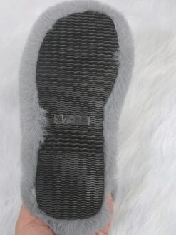 Casual Color Block Buckle Comfy Fluffy Slippers -Zolucky Sales Store 45a40b70c78c817269c7971c0d8fff65