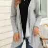 Vintage Long Sleeve Asymmetric Knit Coat
