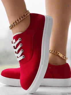 Casual All Season Plain Christmas Canvas Shoes