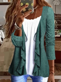 Jersey Loose Plain Other Coat -Zolucky Sales Store 481841da7e63d81ef2a57e4d13f846a0