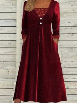 Christmas Crew Neck Velvet Loose Casual Dress 5 Christmas Crew Neck Velvet Loose Casual Dress -Zolucky Sales Store 485b92479c8e3bbb154d6439e8b60d4d