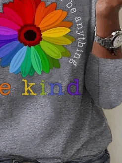 Plus Size Sunflower Crew Neck Loose T-Shirt -Zolucky Sales Store 48af17d39b7614e97ce87f834206aa5a