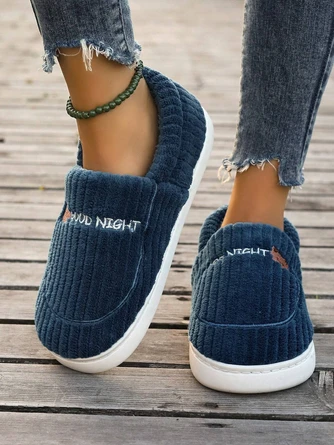 Plain Autumn Fleece Fluffy Slippers 7 Plain Autumn Fleece Fluffy Slippers - Image 7