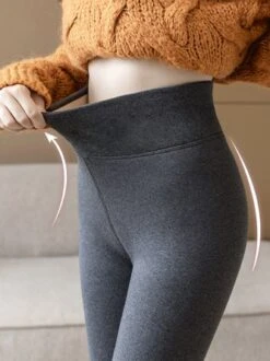 Plain Fleece Casual Tight Leggings -Zolucky Sales Store 4b584fecae0b2e6d1a54940f0ab7a176