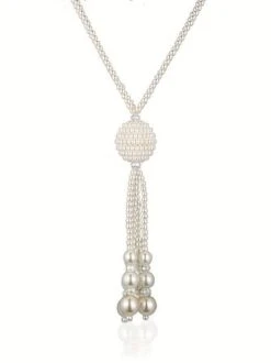Elegant Imitation Pearl Tassel Sweater Chain Beaded Layered Necklaces -Zolucky Sales Store 4be5c95231fde782ea78a8ba0f1eb4ad