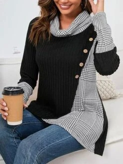 Plus Size Casual Shawl Collar Shirt -Zolucky Sales Store 4d3ca9fa9e1daae805832cb9b1d112c0